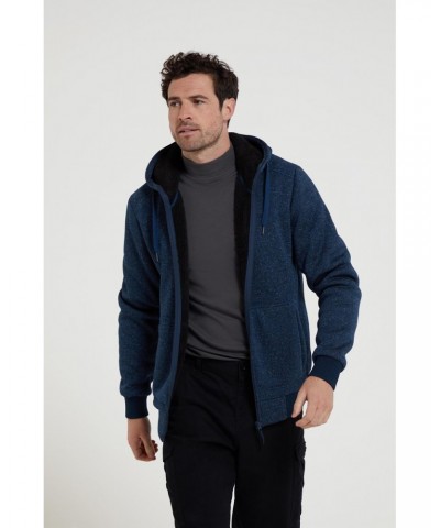 Nevis II Mens Fur Lined Hoodie Dark Blue $30.80 Tops