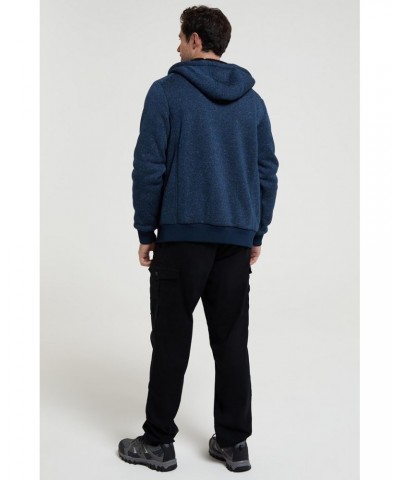 Nevis II Mens Fur Lined Hoodie Dark Blue $30.80 Tops