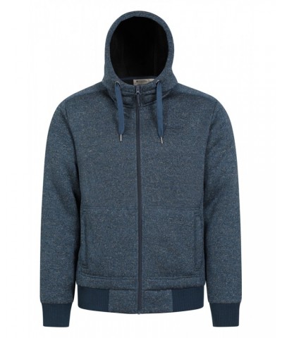 Nevis II Mens Fur Lined Hoodie Dark Blue $30.80 Tops