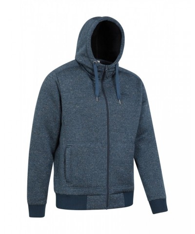 Nevis II Mens Fur Lined Hoodie Dark Blue $30.80 Tops