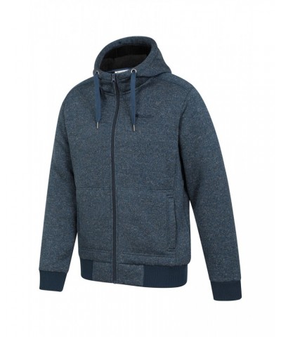 Nevis II Mens Fur Lined Hoodie Dark Blue $30.80 Tops