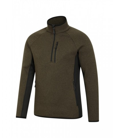 Treston Mens Half-Zip Fleece Khaki $19.80 Fleece