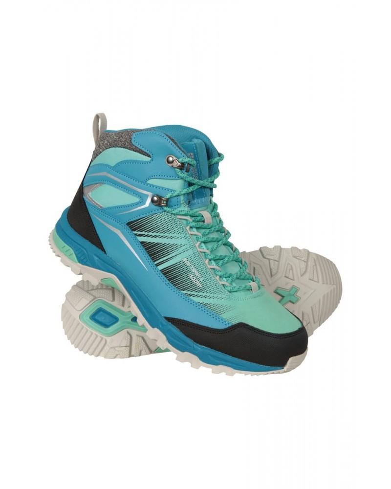 Emerge Womens Recycled Softshell Waterproof Boots Teal $34.30 Footwear