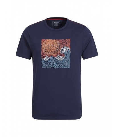 Tidal Wave Mens Organic T-Shirt Navy $15.84 Tops