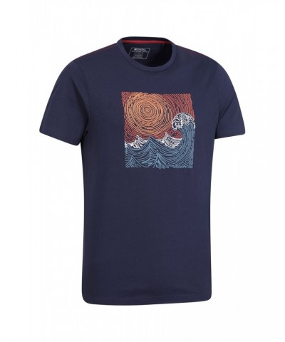 Tidal Wave Mens Organic T-Shirt Navy $15.84 Tops