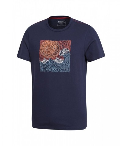 Tidal Wave Mens Organic T-Shirt Navy $15.84 Tops