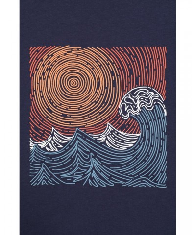 Tidal Wave Mens Organic T-Shirt Navy $15.84 Tops