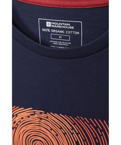 Tidal Wave Mens Organic T-Shirt Navy $15.84 Tops