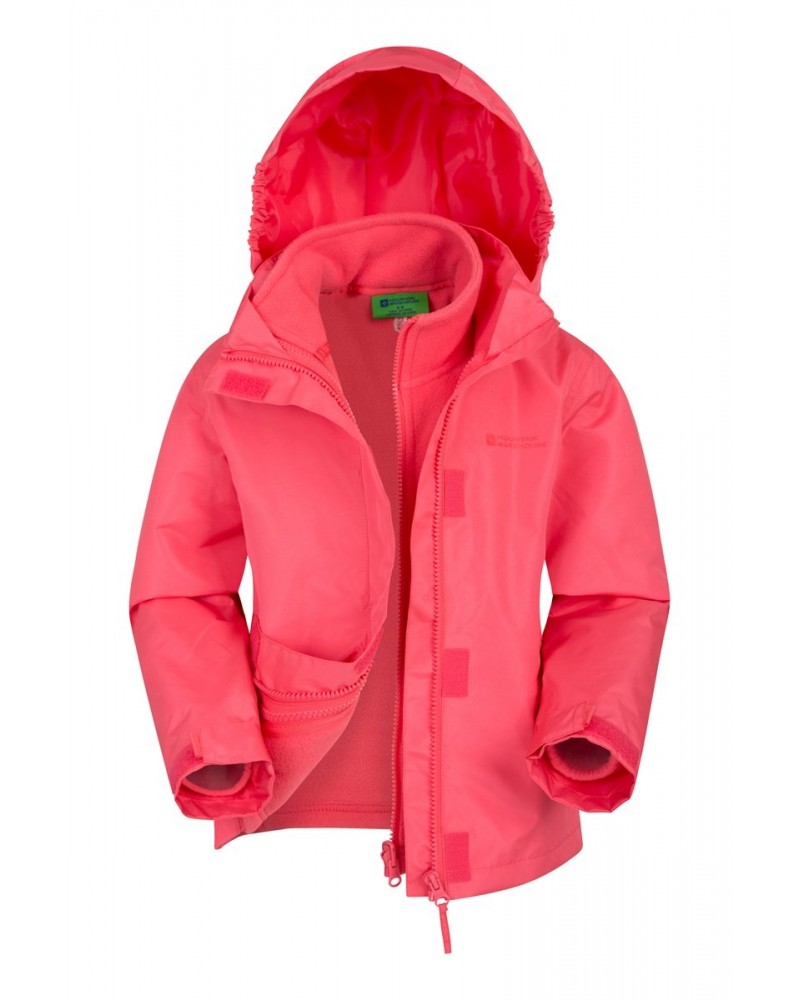 Fell Water-resistant Kids 3 in 1 Jacket Coral $21.73 Jackets