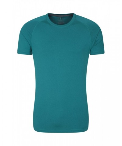 Agra Mens Melange T-Shirt Dark Teal $16.19 Active