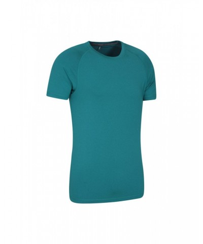 Agra Mens Melange T-Shirt Dark Teal $16.19 Active