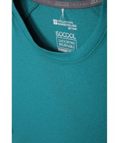 Agra Mens Melange T-Shirt Dark Teal $16.19 Active