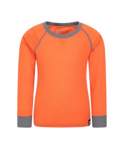 Merino II Kids Round Neck Base Layer Top Orange $13.86 Base Layers