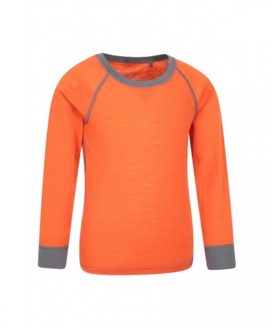 Merino II Kids Round Neck Base Layer Top Orange $13.86 Base Layers