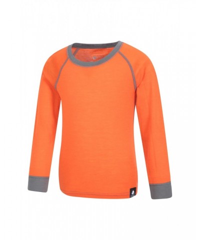 Merino II Kids Round Neck Base Layer Top Orange $13.86 Base Layers