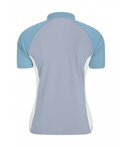 Womens UV Rash Guard Pale Blue $19.79 Swimwear