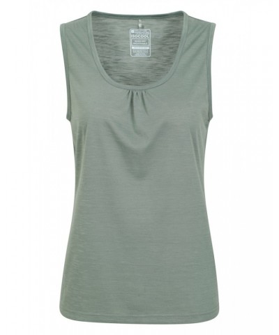 Agra Quick-Dry Slub Womens Tank Top Khaki $10.00 Tops