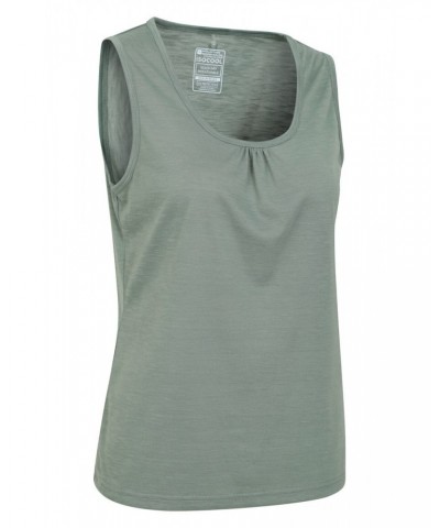 Agra Quick-Dry Slub Womens Tank Top Khaki $10.00 Tops