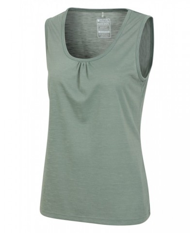 Agra Quick-Dry Slub Womens Tank Top Khaki $10.00 Tops