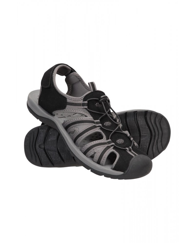 Bay Reef Mens Mountain Warehouse Shandals Black $18.90 Footwear