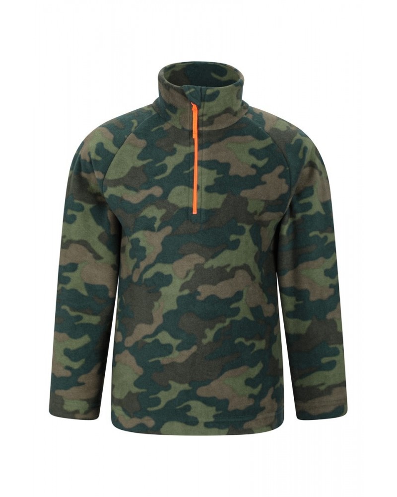 Pursuit Printed Kids Half-Zip Fleece Khaki $10.99 Fleece