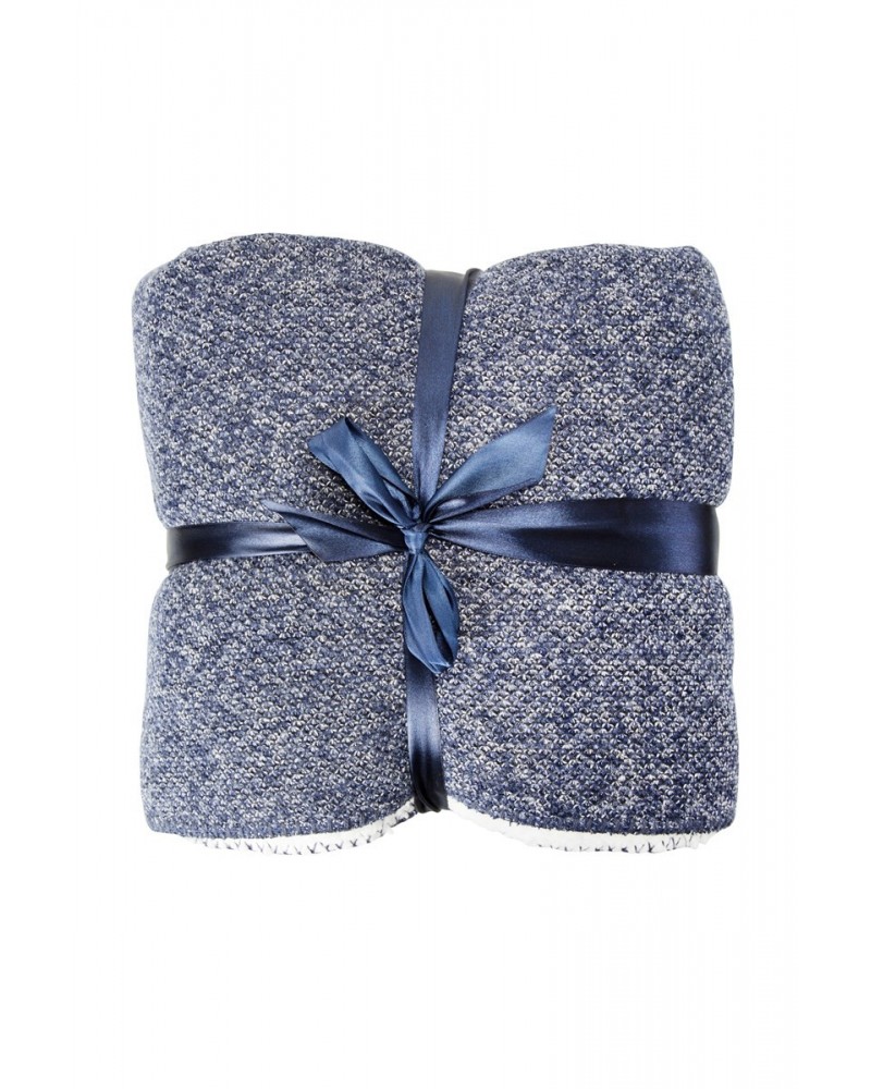 Double Fleece Melange Blanket Navy $13.99 Sleeping Bags