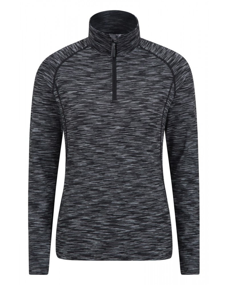 Bend And Stretch Womens Half-Zip Midlayer Charcoal $16.50 Active