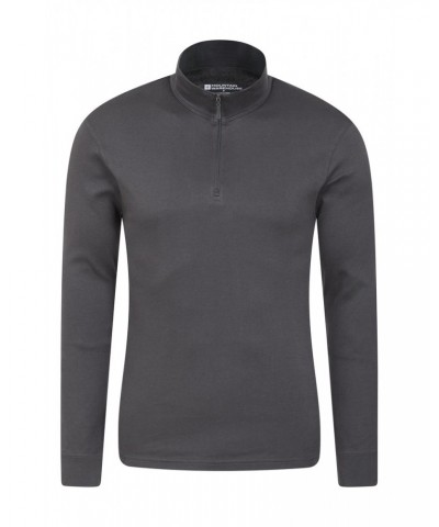 Meribel Mens Zip Neck Top Dark Grey $12.64 Thermals