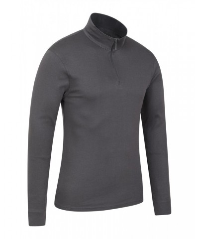 Meribel Mens Zip Neck Top Dark Grey $12.64 Thermals