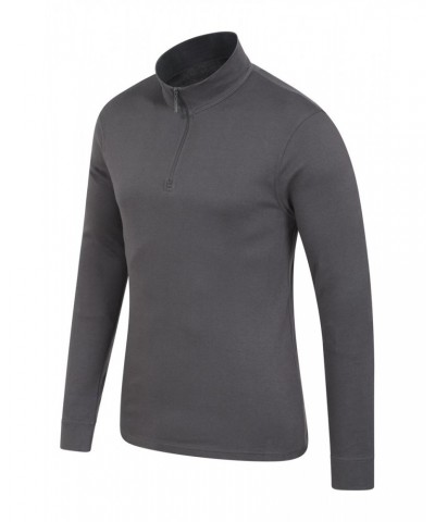 Meribel Mens Zip Neck Top Dark Grey $12.64 Thermals