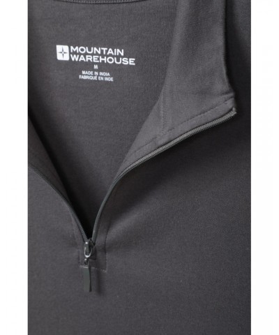 Meribel Mens Zip Neck Top Dark Grey $12.64 Thermals