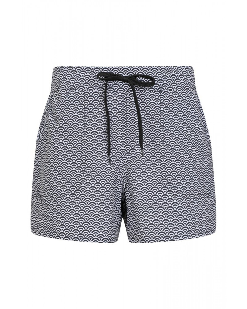 Patterned Womens Stretch Boardshorts - Short Jet Black $19.79 Pants