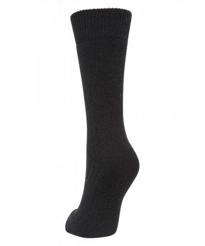 Explorer Womens Merino Thermal Mid-Calf Socks Jet Black $16.19 Accessories