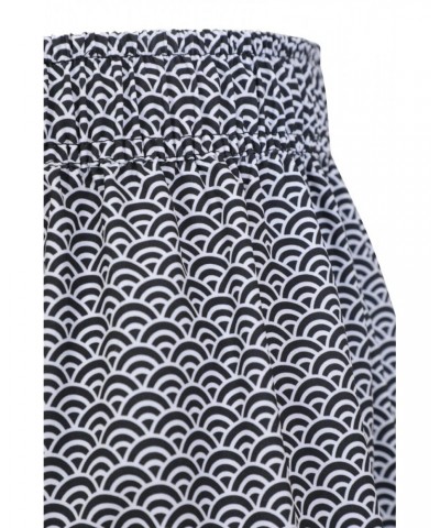 Patterned Womens Stretch Boardshorts - Short Jet Black $19.79 Pants