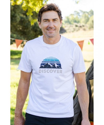 Discover Mens Organic Cotton T-Shirt White $13.24 Tops