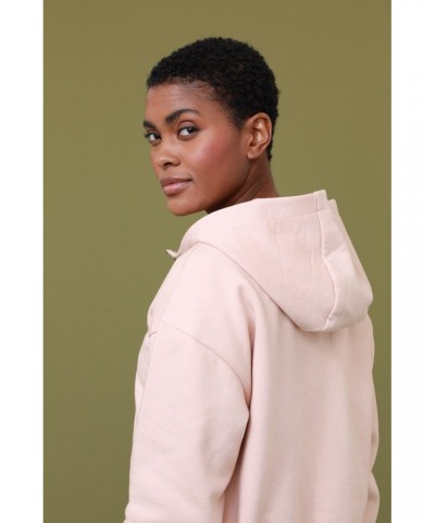 Womens Zip Front Hoodie Pale Pink $14.35 Tops