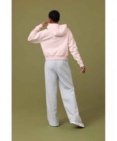 Womens Zip Front Hoodie Pale Pink $14.35 Tops