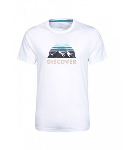 Discover Mens Organic Cotton T-Shirt White $13.24 Tops