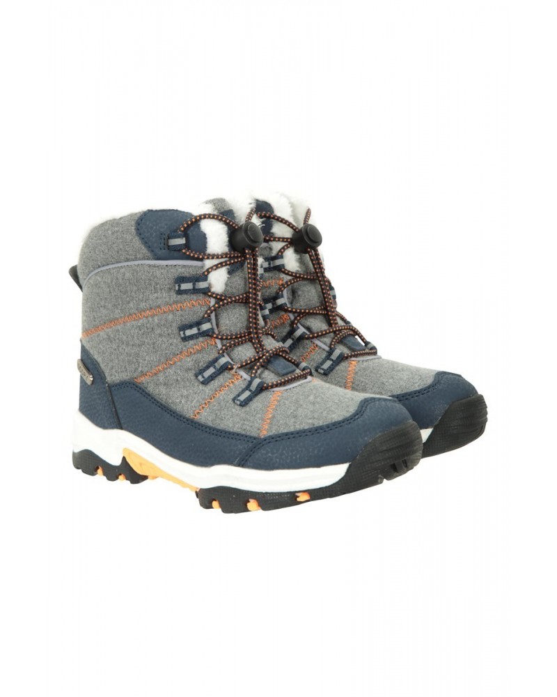 Comet Kids Waterproof Snow Boots Dark Grey $29.67 Footwear