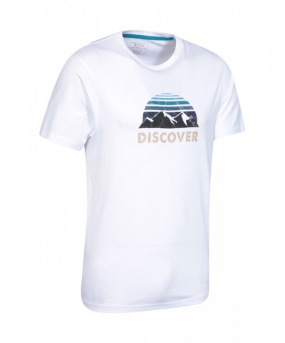 Discover Mens Organic Cotton T-Shirt White $13.24 Tops