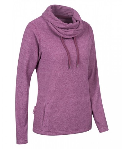 Hebridean Womens Cowl Neck Sweatshirt Purple $20.34 Fleece