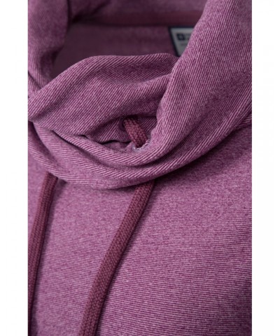 Hebridean Womens Cowl Neck Sweatshirt Purple $20.34 Fleece