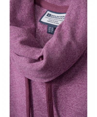 Hebridean Womens Cowl Neck Sweatshirt Purple $20.34 Fleece