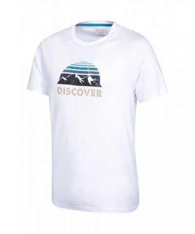 Discover Mens Organic Cotton T-Shirt White $13.24 Tops