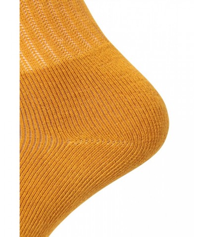 Outdoor Mens Mid-Calf Hiking Socks 3-pack Mustard $11.39 Accessories