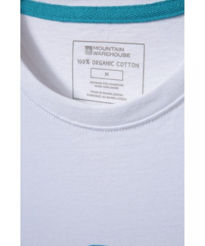 Discover Mens Organic Cotton T-Shirt White $13.24 Tops