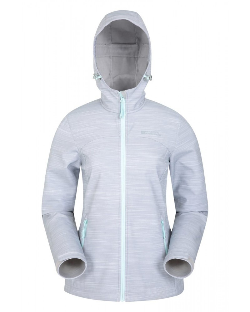 Exodus Womens Printed Water Resistant Softshell Grey $33.60 Jackets