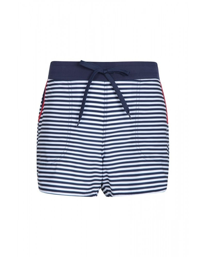 Patterned Womens Stretch Boardshorts - Short Nautical $17.48 Pants