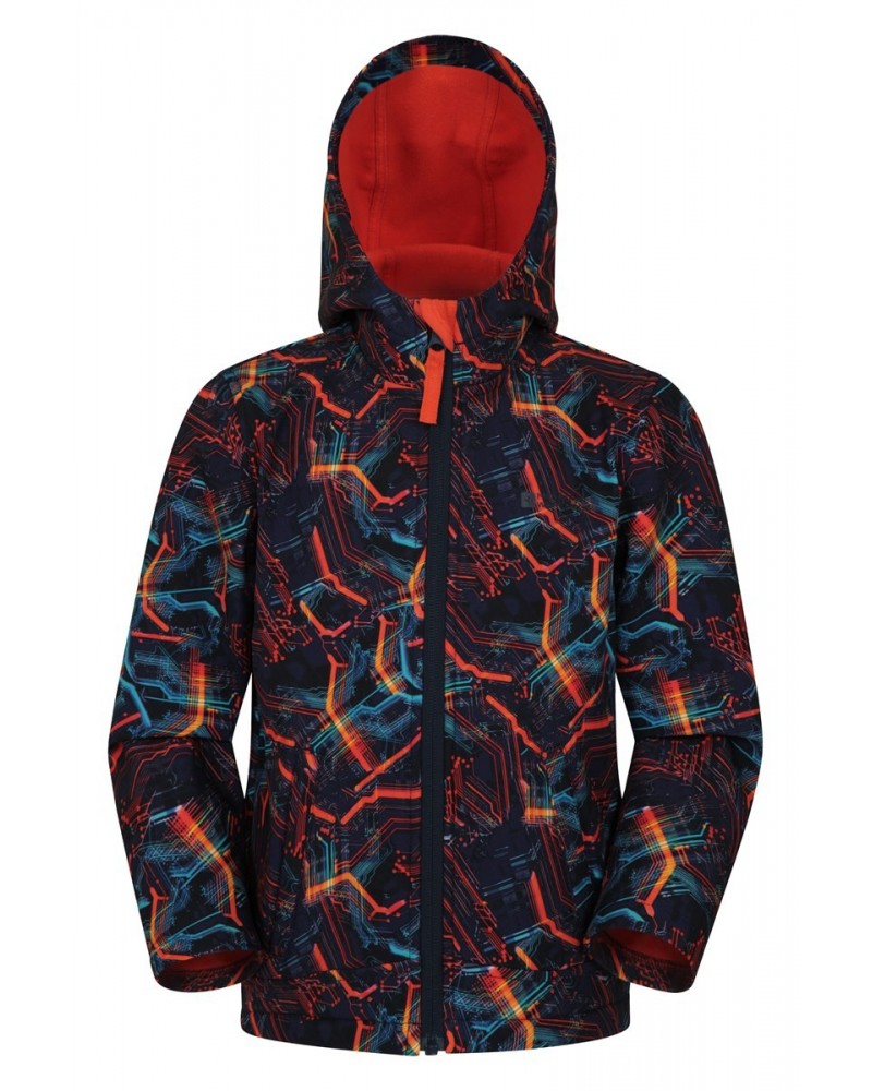 Exodus Kids Printed Water Resistant Softshell Bright Orange $15.65 Jackets