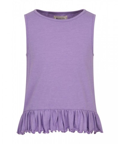 Kids Frill Hem Tank Top Lilac $8.00 Tops